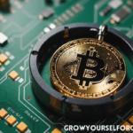 Digital lock securing cryptocurrency on a circuit board